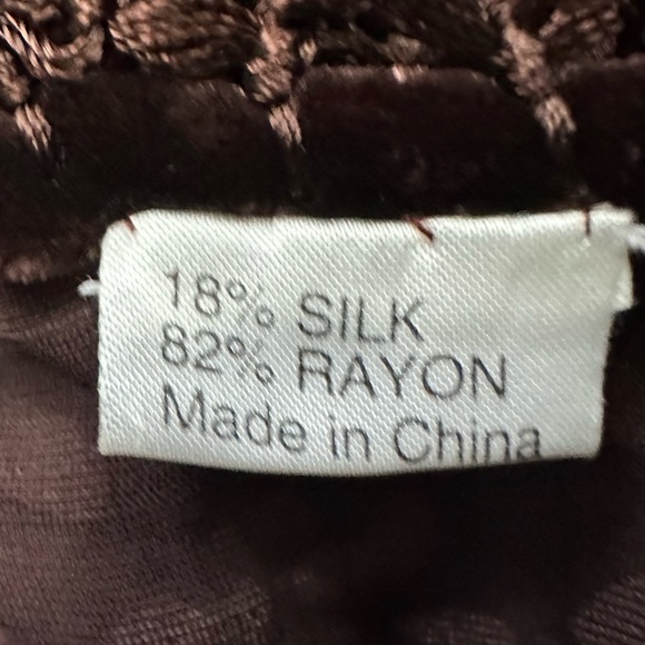 Mary Green Silk Burnout Velvet Fringe Shawl Scarf Boho - NWT - Picture 8 of 13